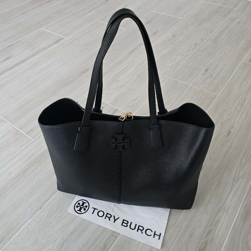 TORY BURCH Large Pebbled Leather Tote